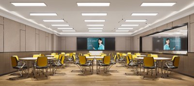 现代教室3D模型下载